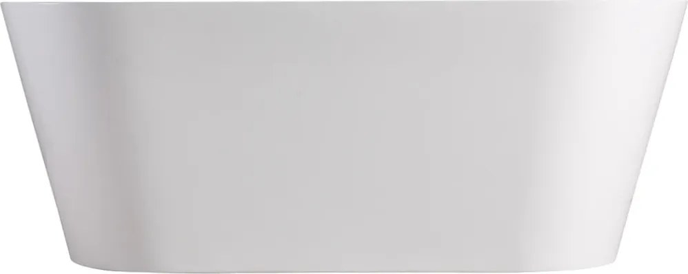 Wanna wolnostojąca przyścienna biała akrylowa WALL 140 x 70 cm z przelewem chromowanym