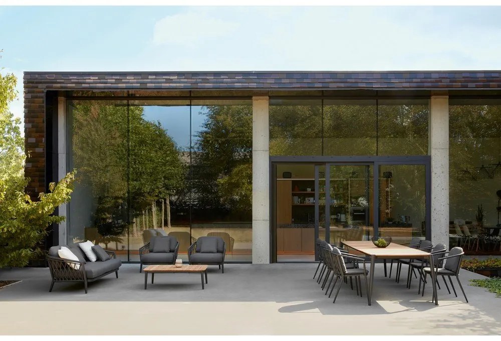 Ciemnoszara sofa ogrodowa Diamond – Diphano