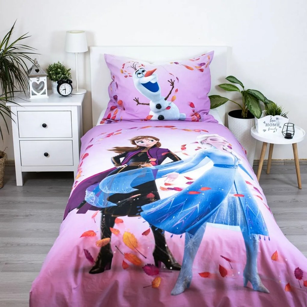 Jerry Fabrics Pościel bawełniana Frozen "Magical time", 140 x 200 cm, 70 x 90 cm, 140 x 200 cm, 70 x 90 cm