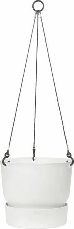 Wiszący Doniczka Zewnętrzna Biały Ø 24 x Wys. 20 cm ELHO Greenville Zawieszenie 24