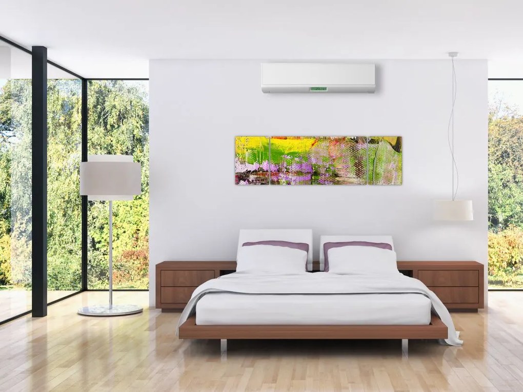 Obraz abstrakcji - malarstwo (170x50 cm)