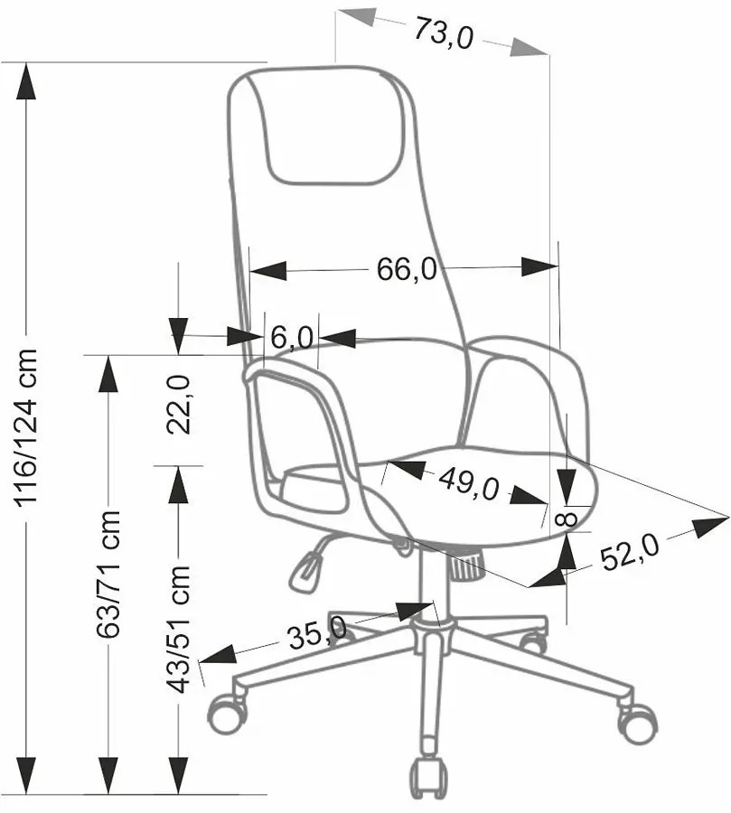 Fotel popielaty obrotowy D1-T38