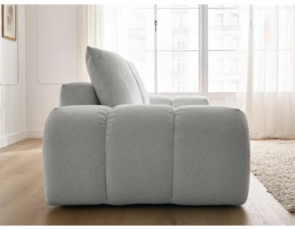 Jasnoszara sofa z tkaniny szenilowej 278 cm Everest – Bobochic Paris