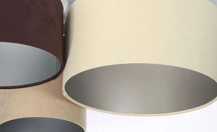 Minimalistyczna plafoniada ze srebrnym wnętrzem abażura F8-G43