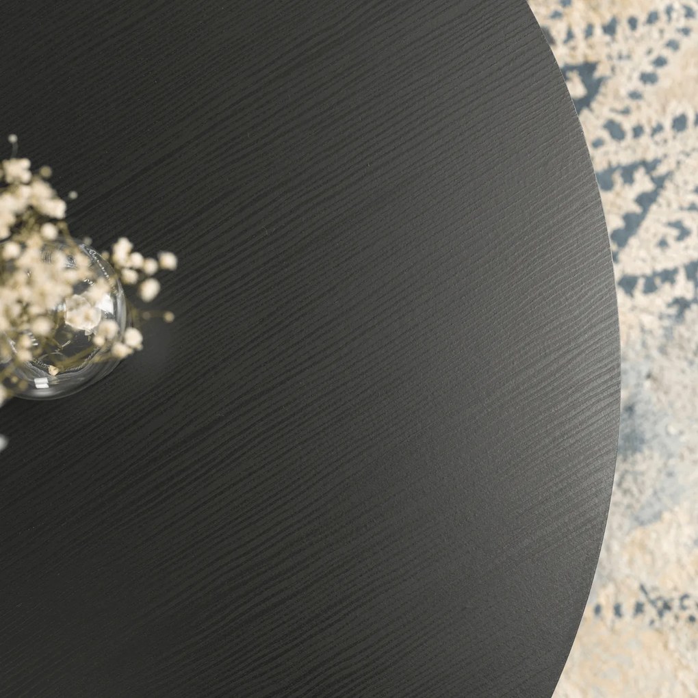 Zestaw Stolików Kawowych MANU MAX 60 cm/80 cm Czarny Nowoczesny Loft