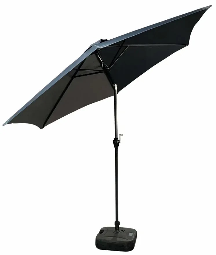 Ciemnoszary klasyczny parasol do ogrodu - Ancor