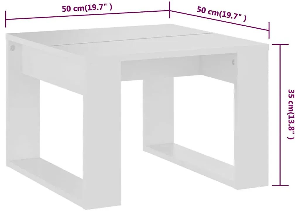 Biały minimalistyczny stolik kawowy Vios 3X