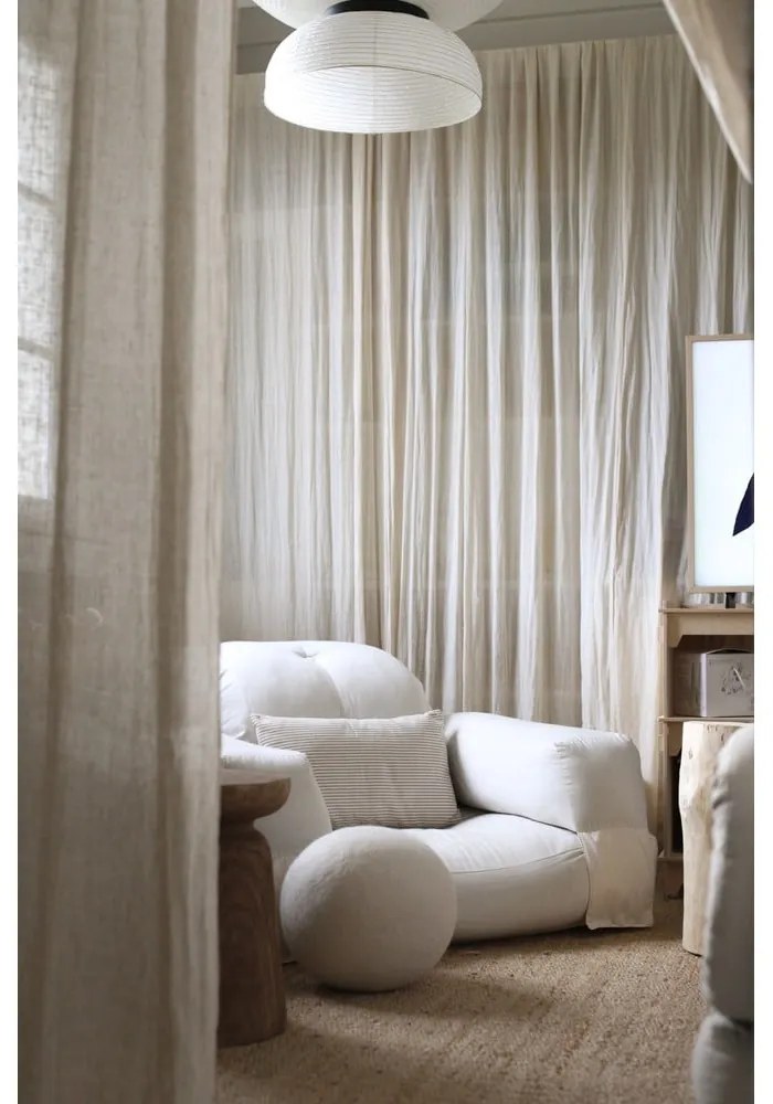 Rozkładany fotel z lnianym obiciem Karup Design Hippo Linen