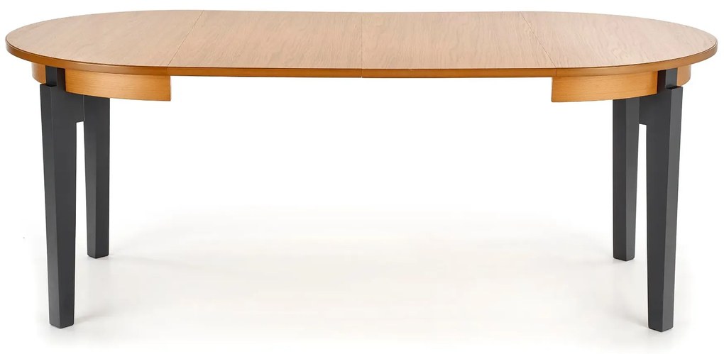Stół SORBUS 100(200)x100 dąb miodowy/grafitowy rozkładany HALMAR