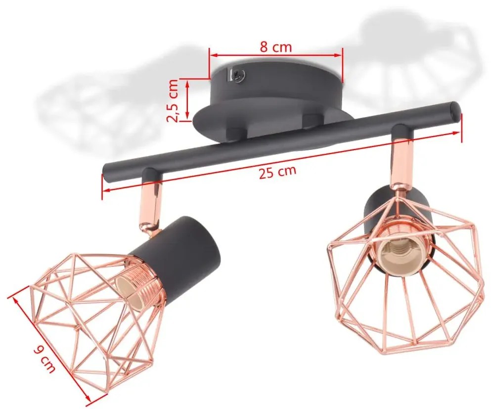 Lampa sufitowa LED z regulowanymi kloszami - 3X EX33 R7-T91