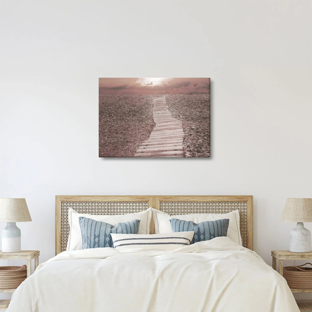 Obraz - Plaża żwirowa (70x50 cm)
