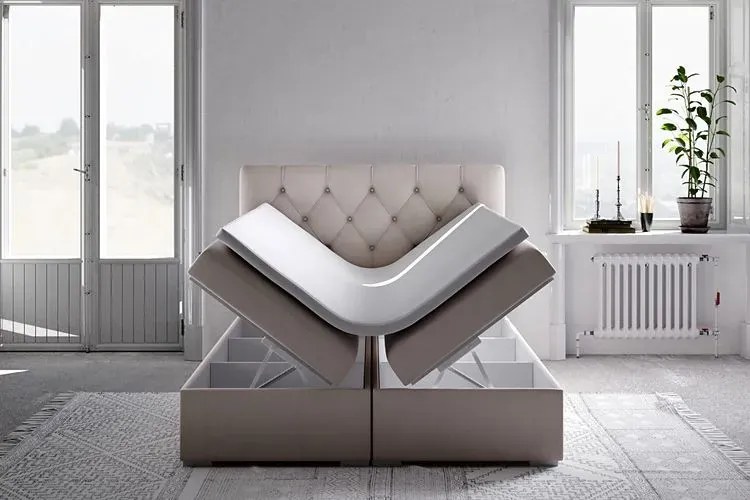 Łóżko boxspring z pojemnikiem Rina 180x200 Tereza 14X