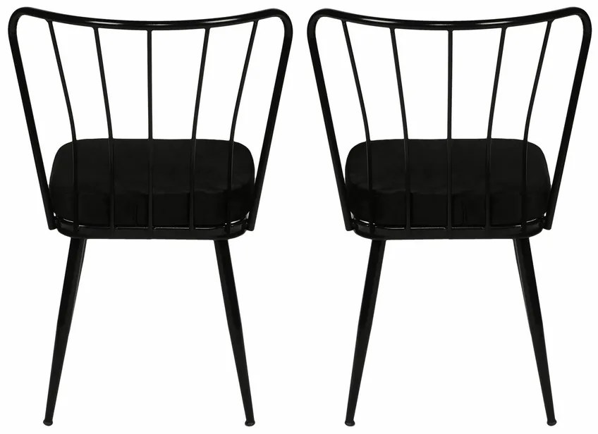 Zestaw krzeseł do jadalni Yildiz 2 Black, 2 szt., 2 szt.