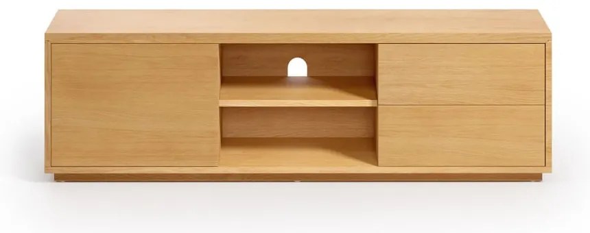 Szafka pod TV w dekorze dębu w naturalnym kolorze 150x44 cm Abilen − Kave Home