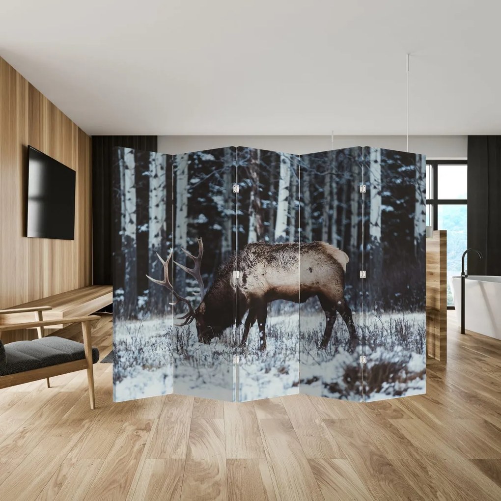 Parawan - Jeleń zimą (210x170 cm)