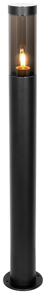 Nowoczesna czarna lampa zewnętrzna na słupie 80 cm IP44 - Rox