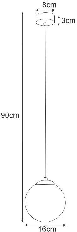 Lampa wisząca szklana kula 16 cm - 7X S800 D8-L48