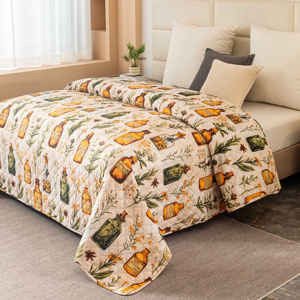 Narzuta na łóżko APOTHECARY, kremowy Rozmiar: 220 x 240 cm