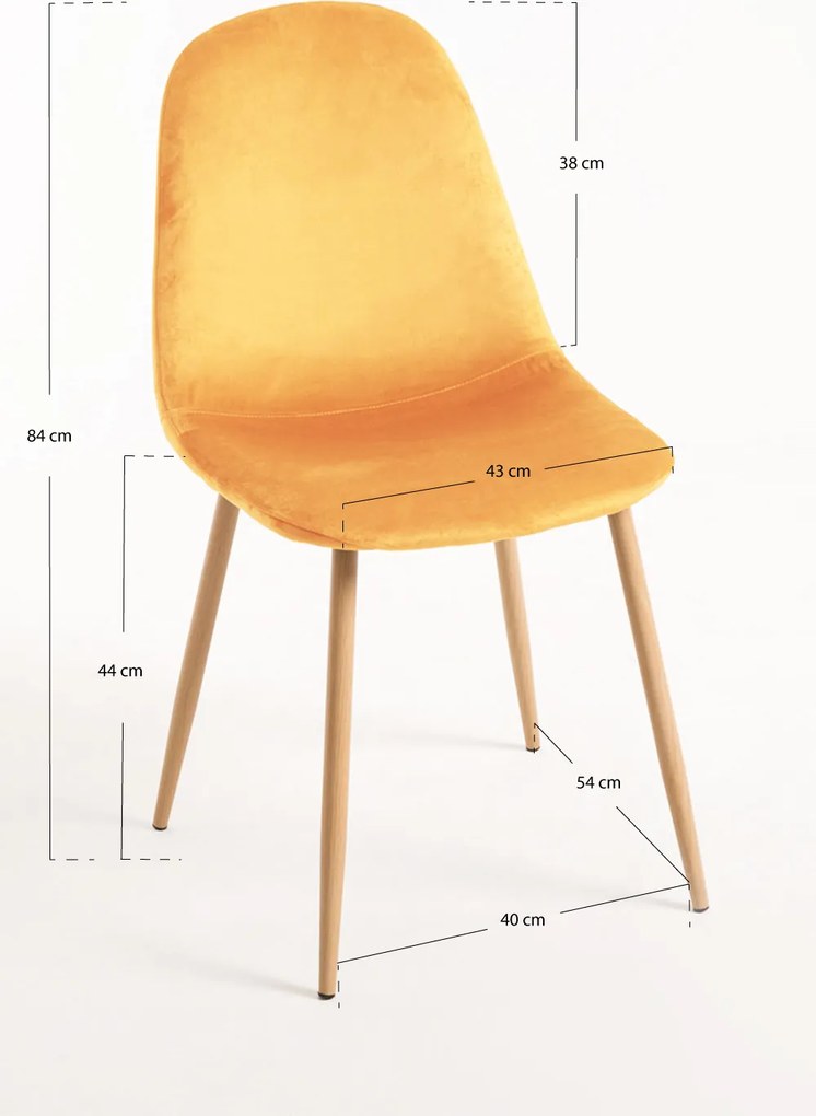 Zestaw 4 Krzese Teok Aksamitne