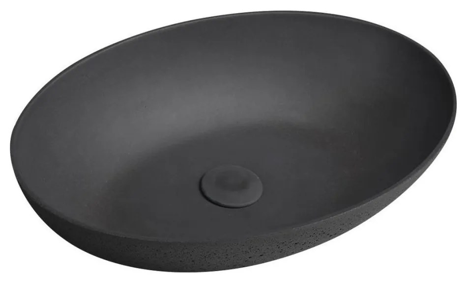 Sapho - Umywalka nablatowa FORMIGO 60x40 cm beton/antracyt