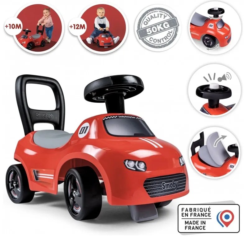 Smoby czerwony jeździk z klaksonem ride-on