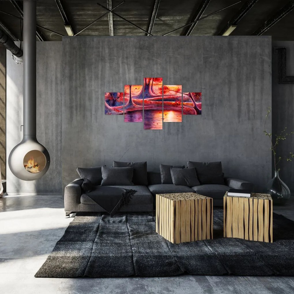 Obraz magicznego lasu (125x70 cm)