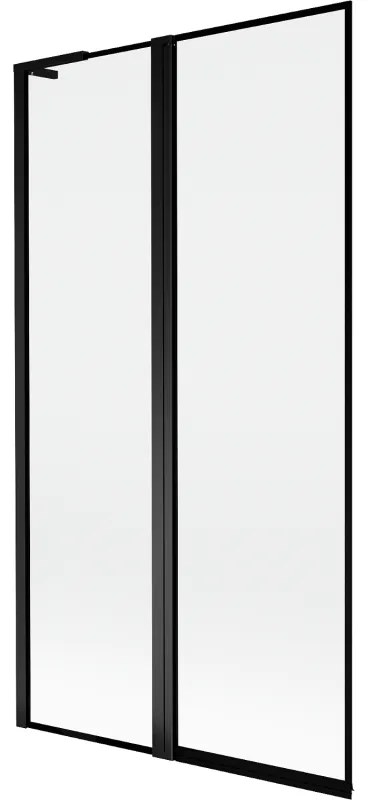 Mexen Mist L parawan nawannowy 2-skrzydłowy lewy 100 x 150 cm, czarna ramka, czarny - 8A9L-100-011-70-70-L