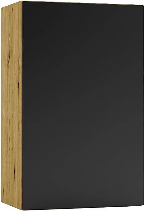 Szafka kuchenna górna 45 cm dąb artisan + czarny N7-T85