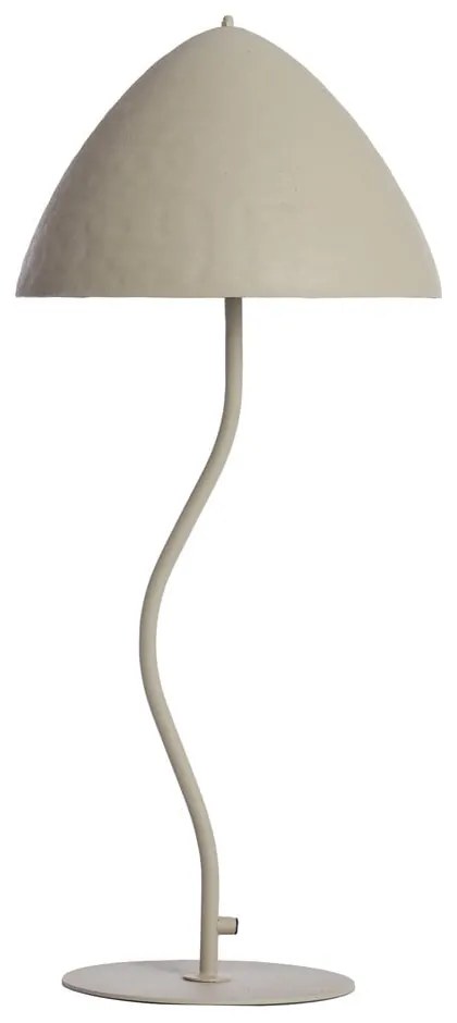 Jasnoszara lampa stołowa z metalowym kloszem (wysokość 67 cm) Elimo – Light & Living