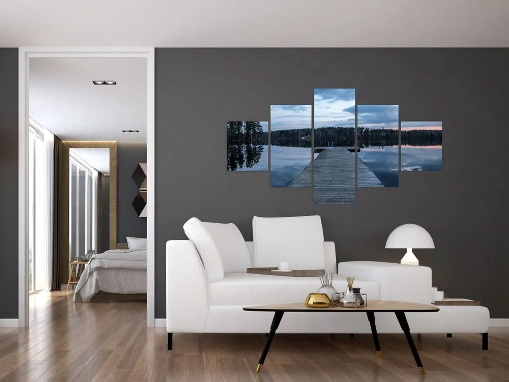 Obraz - Molo nad jeziorem (125x70 cm)