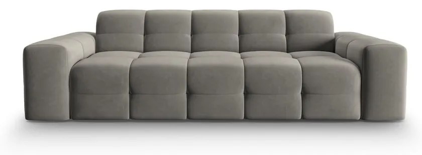 Szara aksamitna sofa 222 cm Kendal – Micadoni Home
