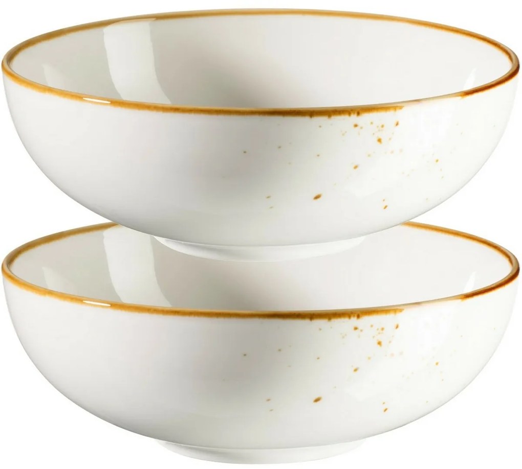Mäser 2-częściowy zestaw misek Pintar Białebrązowe kropki 22 cm