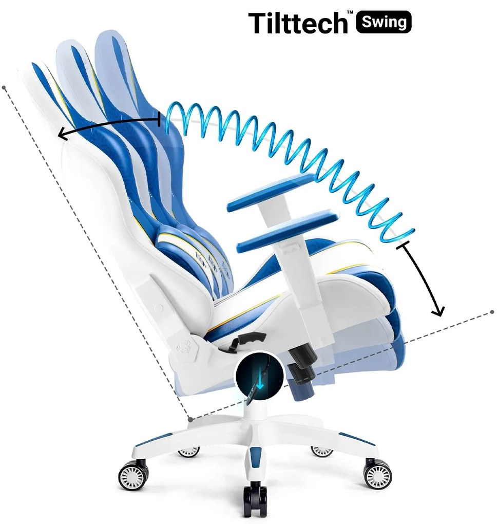 Fotel gamingowy Diablo X-One 2.0 Normal Size, Aqua Blue