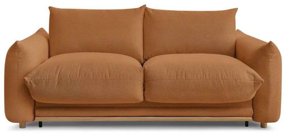 Pomarańczowa rozkładana sofa 214 cm Ernest – Bobochic Paris