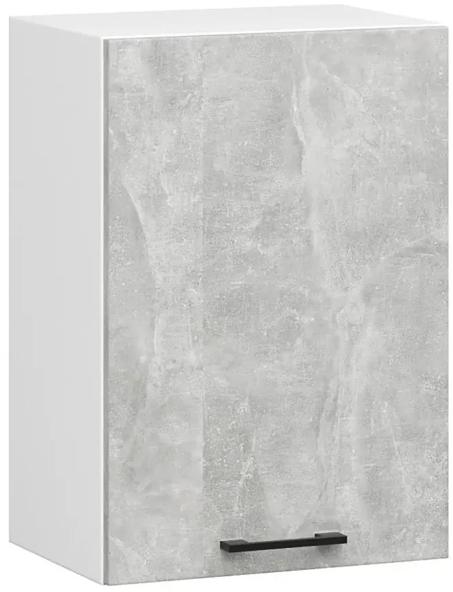 Wisząca szafka do kuchni z półkami w kolorze beton - Poli 24X