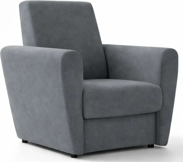 Niebieski fotel z podłokietnikami T3-E24