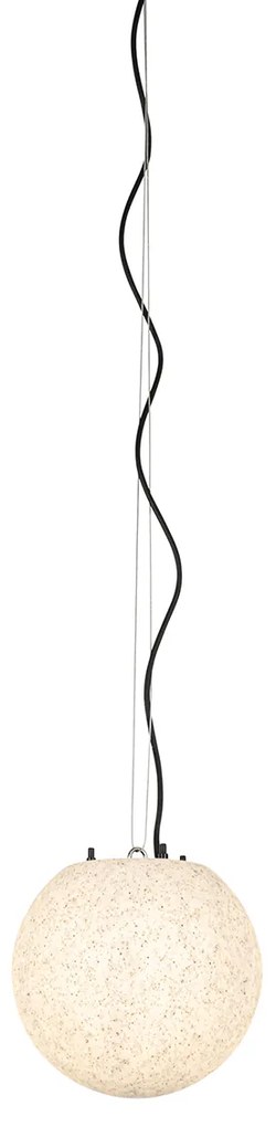 Zewnetrzna Nowoczesna lampa wisząca zewnętrzna szara 25 cm IP65 - Nura Nowoczesny Oswietlenie zewnetrzne