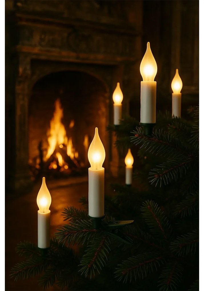 Łańcuch świetlny Plamen biały, 16 żarówek LEDFilament, przedłużenie