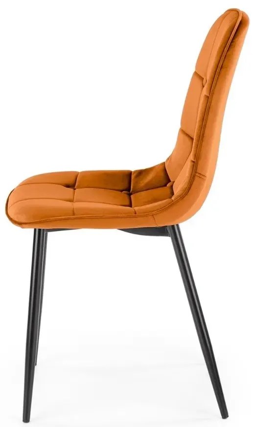 Krzesło tapicerowane K417 VELVET cynamonowe HALMAR