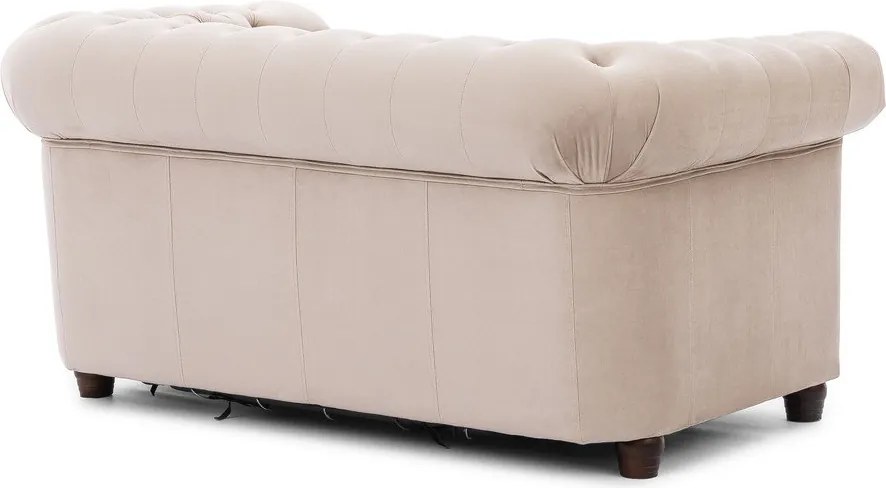 Beżowa aksamitna rozkładana sofa 148 cm York Blik – Ropez