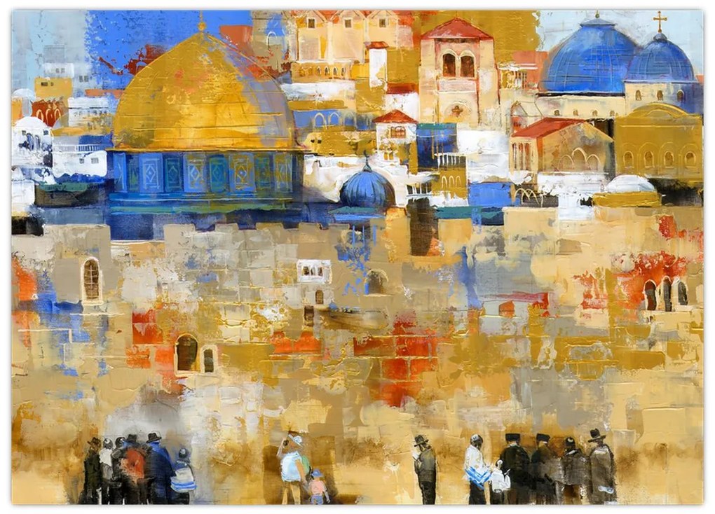 Obraz - Ściana płaczu, Jerozolima, Izrael (70x50 cm)