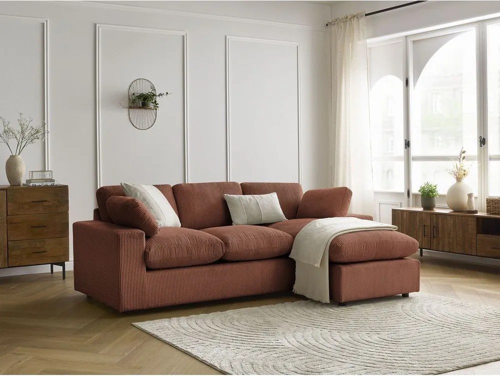 Pomarańczowy sztruksowy narożnik Belair – Bobochic Paris