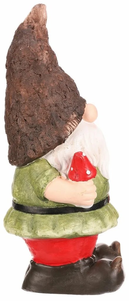 Ogród dekoracje Krasnal zielony płaszcz, 19 x 18 x42 cm
