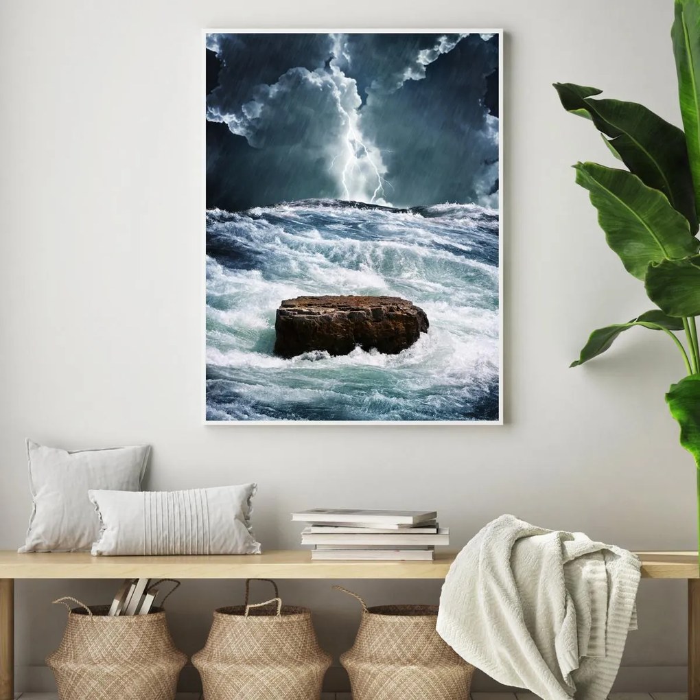 Plakat - Burzliwe morze (A4)