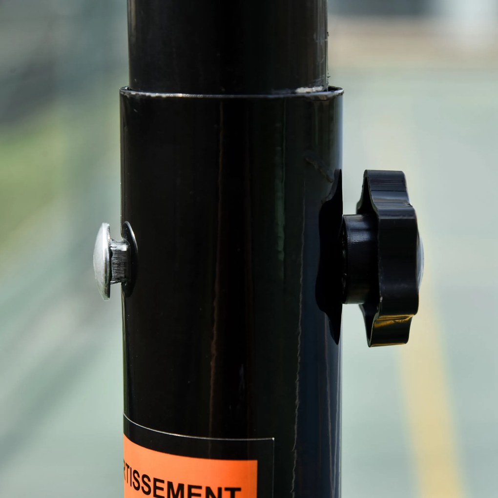 HOMCOM Kosz do Koszykówki, Stojak, Regulowany, Wypełniany Wodą, Czarny