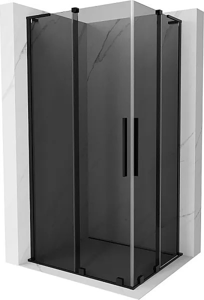 Mexen Velar L Duo kabina prysznicowa rozsuwana 100 x 90 cm, grafit, czarna - 871-100-090-02-43-70