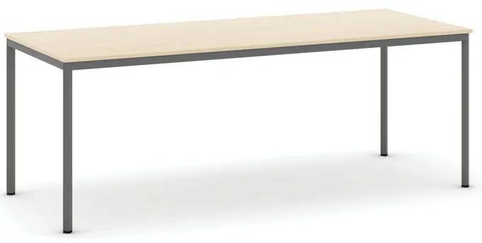 Stół jadalniany, 200x80 cm, ciemnoszara podstawa, brzoza