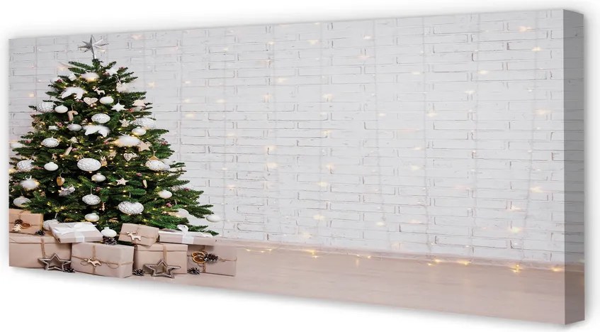 Obraz drukowany na płótnie Choinki, Prezenty i Dekoracje