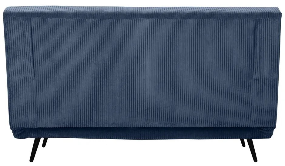 Niebieska sztruksowa rozkładana sofa 140 cm Mallory – Støraa