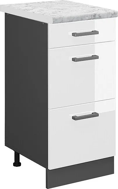 Szafka dolna do kuchni biały wysoki połysk 40x60x81.6 r-line